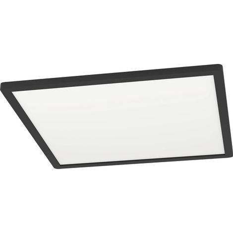 Eglo LED Deckenleuchte Minerario schwarz weiß 39 x 39 cm warmweiß IP54 Deckenlampen & Kronleuchter