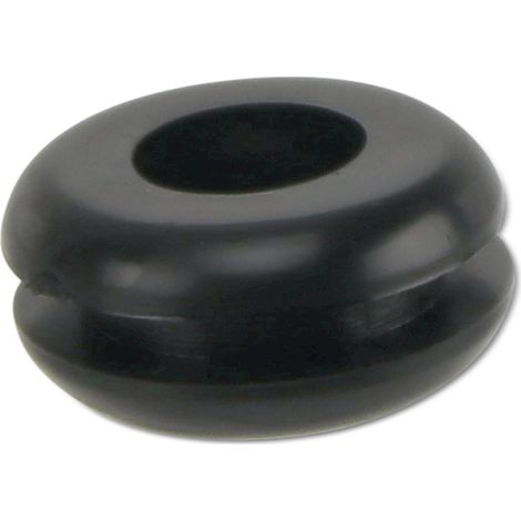 KSS Passe-câble PVC, noir, épaisseur de plaque 1,7, diamètre trou 6,4, ouvert, 1 pièce (1/2)