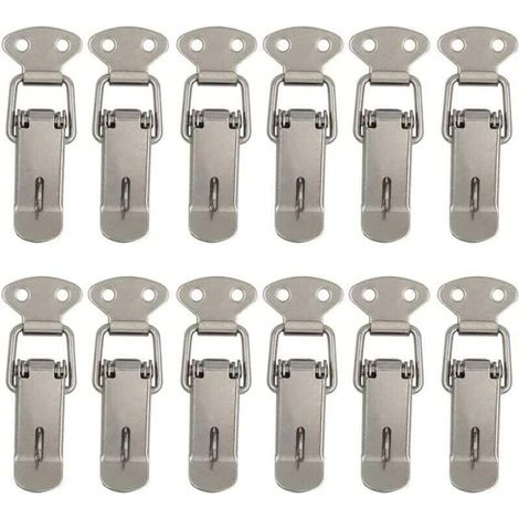 Lot de 12 loquets de verrouillage de capot à levier pour serrure à ressort, boîte à outils, armoire (1/4)