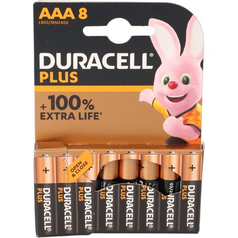 Duracell MN2400 Plus Micro Batterie 1,5V 8er Blister