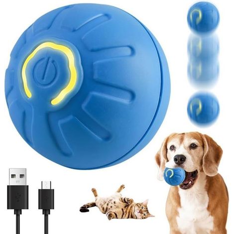 1 unité Balle interactive pour chien, jouet électrique pour chien, balle roulante avec lumière LED, idéale pour chiens actifs et chiots (1/5)