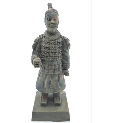 Statuette guerrier chinois Qin 1 L, hauteur 14 cm, décoration aquarium - animallparadise