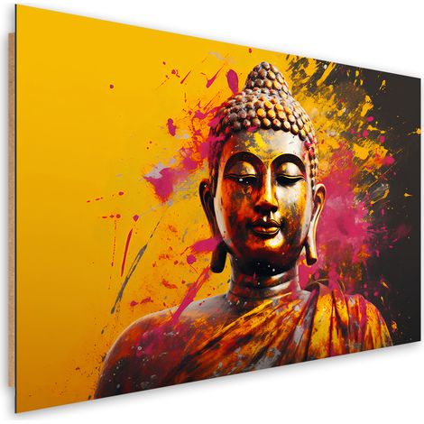 Deco panel picture, Buddha on abstract background - 90x60 (1/5)