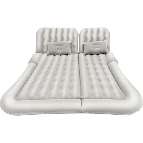 Colchón hinchable, diseño ergonómico, alta capacidad de carga, gris. (1/2)