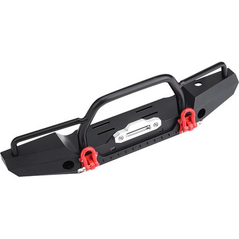 Pare-chocs avant en métal avec éclairage LED pour voiture RC Crawler 1/10 Traxxas TRX-4 SCX10II 90046 (plat) (1/5)