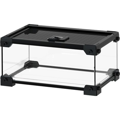 Terrarium en verre avec filet pour reptiles et amphibiens, aéré, 30 x 20 x 15 cm (1/5)