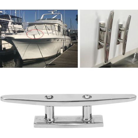 Clé plat bas 5 pouces en acier inoxydable 316 pour bateau, accessoire d'amarrage pour pont de navire et yacht