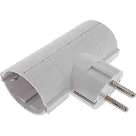 Adaptador 2X16A salida lateralblanco (1/3)