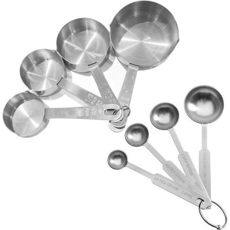 8Pcs Acier inoxydable tasses à mesurer + mesure cuillère-Ywey (1/4)