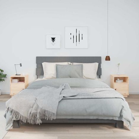 vidaXL Bedside Cabinets 2 pcs 40x34x55 cm Solid Wood Pine (1/5)