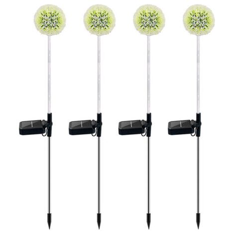 Solarleuchte für den Außenbereich, 4 Stück Solar-Pusteblumenleuchte mit Farbwechsel-LED, wasserdichte Solarleuchte für den Garten, Rasen, Balkon, Terrasse, Hof, Halloween-Weihnachtsdekoration (1/5)