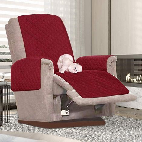 Sesselschoner Sesselauflage Relax mit Armlehnen und Taschen Sessel,1 Sitzer/wasserdicht/gepolstert/mit rutschfestem Gurt/sesselüberzug (1/5)