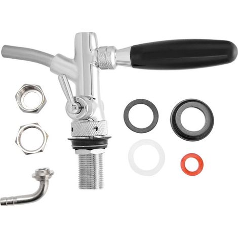 Robinet distributeur de bière réglable en acier inoxydable chromé G5/8, robinet pour Bar à domicile (argent) (1/5)