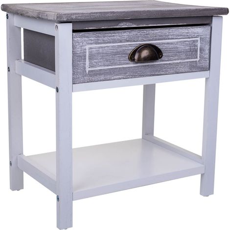 Mesita de madera blanca 40x29x42 (1/5)