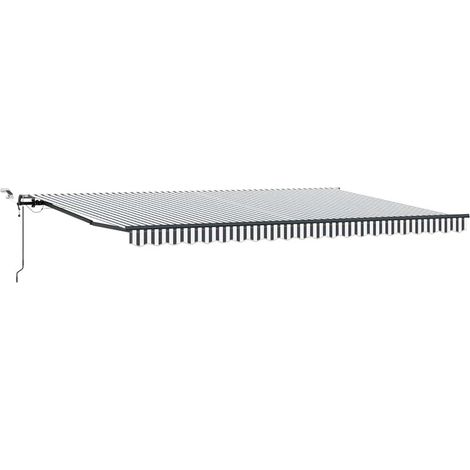 Maison Exclusive - Tenda Retrattile Automatica LED Antracite e Bianco 500x300 cm