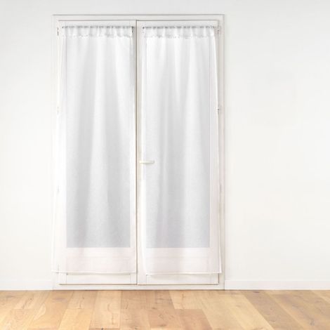 Paire de Voilages Passe-Tringle "Poupette" 70x200cm Blanc