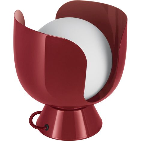 Lámpara Corolle, acero, roja, 20 cm de alto, E14 OSRAM (1/4)