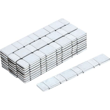 Blocs d\'équilibrage de moyeu de roue adhésifs, 5g + 10g x 25 bandes 60g 2.12oz, à coller sur l\'équilibreur de poids des pneus de voiture (sans pelle).