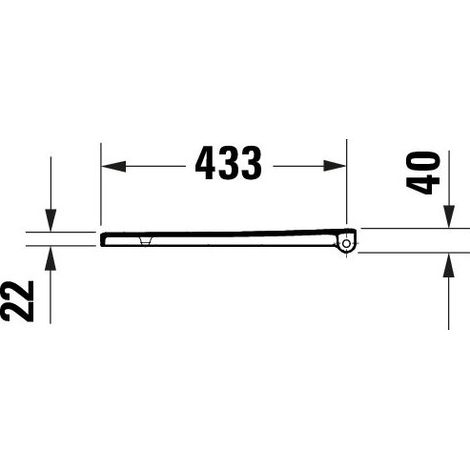 DURAVIT 0023190000 Siège WC universel ovale profond 451 mm, à fixation supérieure (1/4)