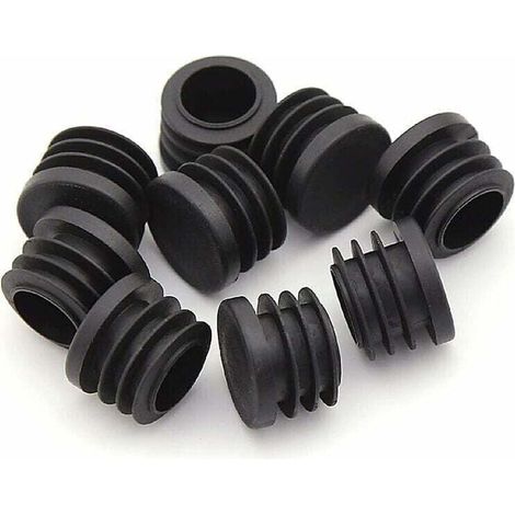 Tapa para pata de silla, tapa redonda de plástico, 30 piezas, tapa de extremo de tubo negra, deslizador de silla, protector redondo para muebles, inserto de cubierta de tubo para silla/pata ( (1/4)