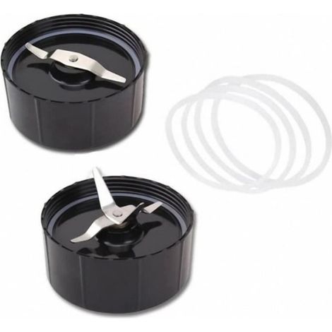 Lame Transversale - Lame Plate - Pour Mixeur 250 W - Compatible MB1001 - 2 Porte-Lames + 4 Joints (1/4)