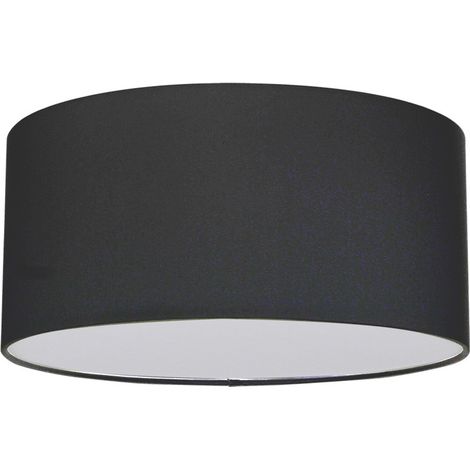 Plafonnier  Abat jours en Tissus Anthracite Cylindre diam 28 cm  JOSEFINA (1/2)