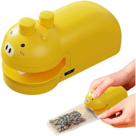 Scelleuse magnétique compacte pour sachets de goûter Mini scelleuse thermique pour voyages, cuisine, repas et viande (1/5)
