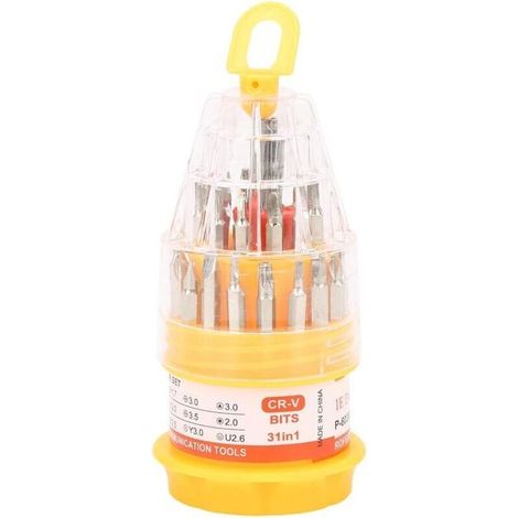 Screwdriver kit with 31 magnetic bits, portable ratchet screwdrivers for printer, home, garage, office, car, dorm, school, bicycle, projects (1/5)