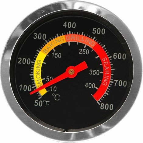 Thermomètre de barbecue en acier inoxydable avec jauge de température 10-400 ℃ (1/5)