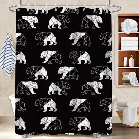 Rideau de bain 180x180 poids lesté housse de baignoire pour un intérieur cosy et chaleureux (1/5)