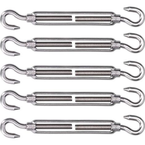 Shade Sail Hardware, Rustproof Adjustable Bungee Cord Tensioner with Hook to Adjust Tension for Fixing (M10) (1/5)