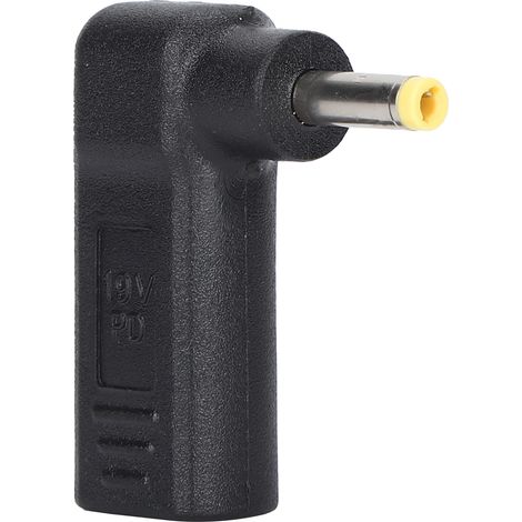 Adaptateur USB-C femelle vers CC mâle coudé compact pour charge PD d'ordinateur portable (1/5)