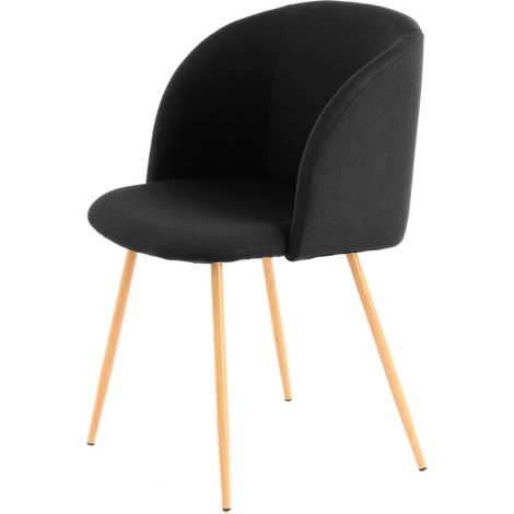 Set di 2 sedie Celina 200 in tessuto nero (1/3)