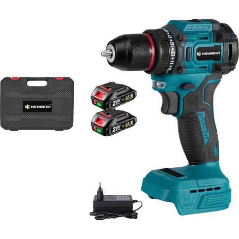 Trapano elettrico, motore brushless, 2 velocità, set con 2 batterie (1/2)