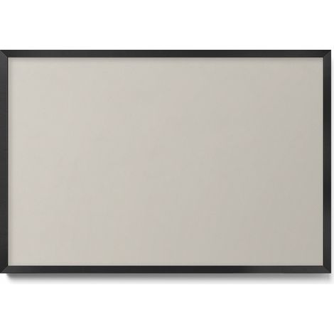 Tableau Magnétique en Métal pour Aimants - Motif Couleur crème - Minimaliste - Cadre Noir - 60x40 cm - Tableau Métallique Aimanté