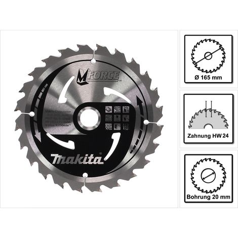 Makita M-FORCE B-32007 Kreissägeblatt 165 x 20 x 2 mm Zähneanzahl: 24 1 St.