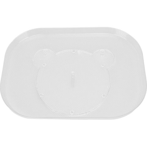Plateau tournant de rangement, rotation à 360°, motif ours transparent, étagère robuste pour réfrigérateur et garde-manger, 30 x 40 cm (1/5)