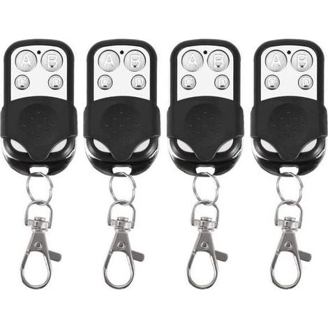EVGATSAUTO Cloning Keychain, 4pcs Universal 433MHz Plastic Cloning Wireless Remote Control Key Ring Suitable for Car Garage Door Door (1/3)
