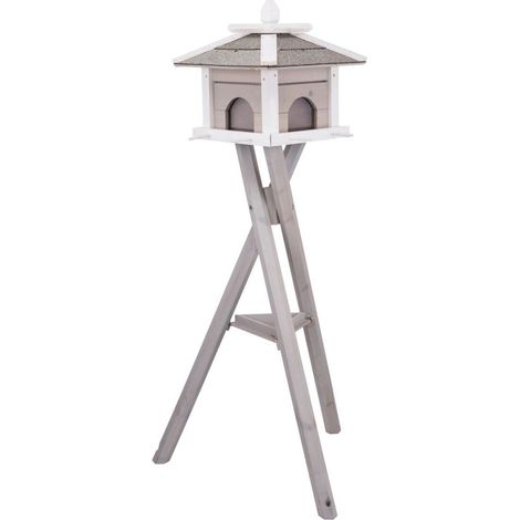 Mangiatoia natura con aste 46×35×46cm/1.35m per uccelli