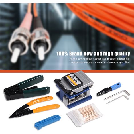 Kit d'outils de dénudage et d'épissure de fibre optique FTTH avec cliveuse FC-6S (1/5)
