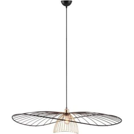 Suspension lauris 100 cm en noir mat 1xe27 10 w ip20 - trio (1/3)