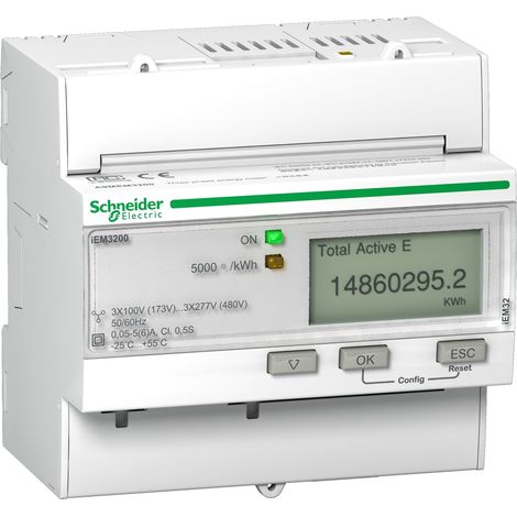 Contatore elettrico Schneider iem3200 precisione 0.5S LCD