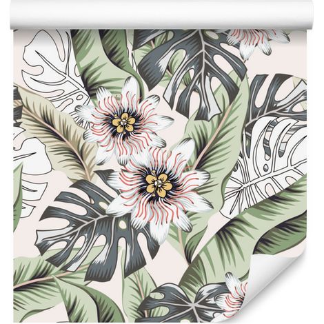 Papier peint à motifs de feuilles de bananier pour salon et chambre 50x1000 cm (1/5)