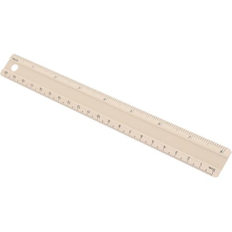 Règle en aluminium beige de 20 cm avec graduation claire, facile (1/5)