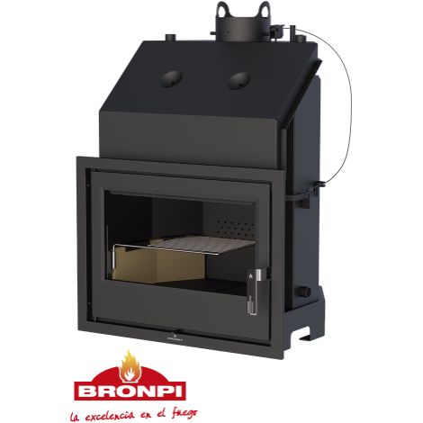 BRICOSOL HORNO DE LEÑA INSERTABLE FUNDICIÓN BRONPI MODELO TECNO-HYDROBRONPI