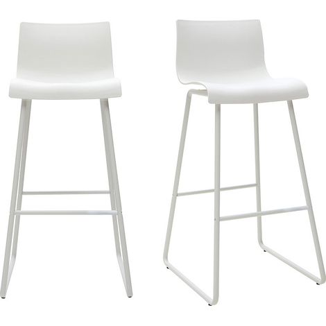 Design-Barhocker Weiß 76 cm (2er-Set) ONA