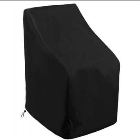 Housse Chaise Jardin - Oxford 210D Imperméable - Pour Fauteuil Empilable Extérieur - 120 x 65 x 65 x 80 cm - Noir - 1 Pièce (1/5)