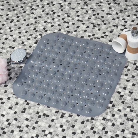 Badematte Duschmatte Rutschfest Badewannenmatte für Badezimmer Dusche Anti-Rutsch 45 x 45 cm Grau (1/5)