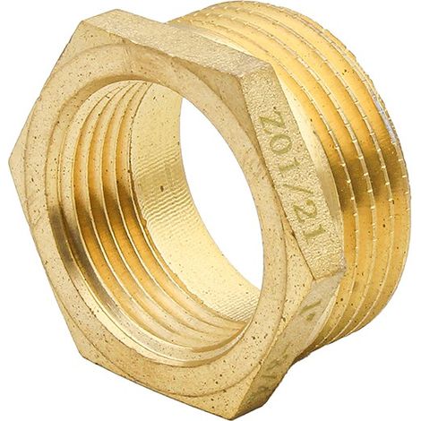 DADO RIDUZIONE OTTONE FILETTATO M-H - 3/8-1/4''