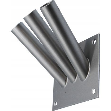 Supporto a parete triplo in acciaio inox per 3 bandiere (1/3)